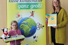 Ida Gerdes und Lehrerin Tanja Meierott, Grundschule Bayreuth St. Georgen